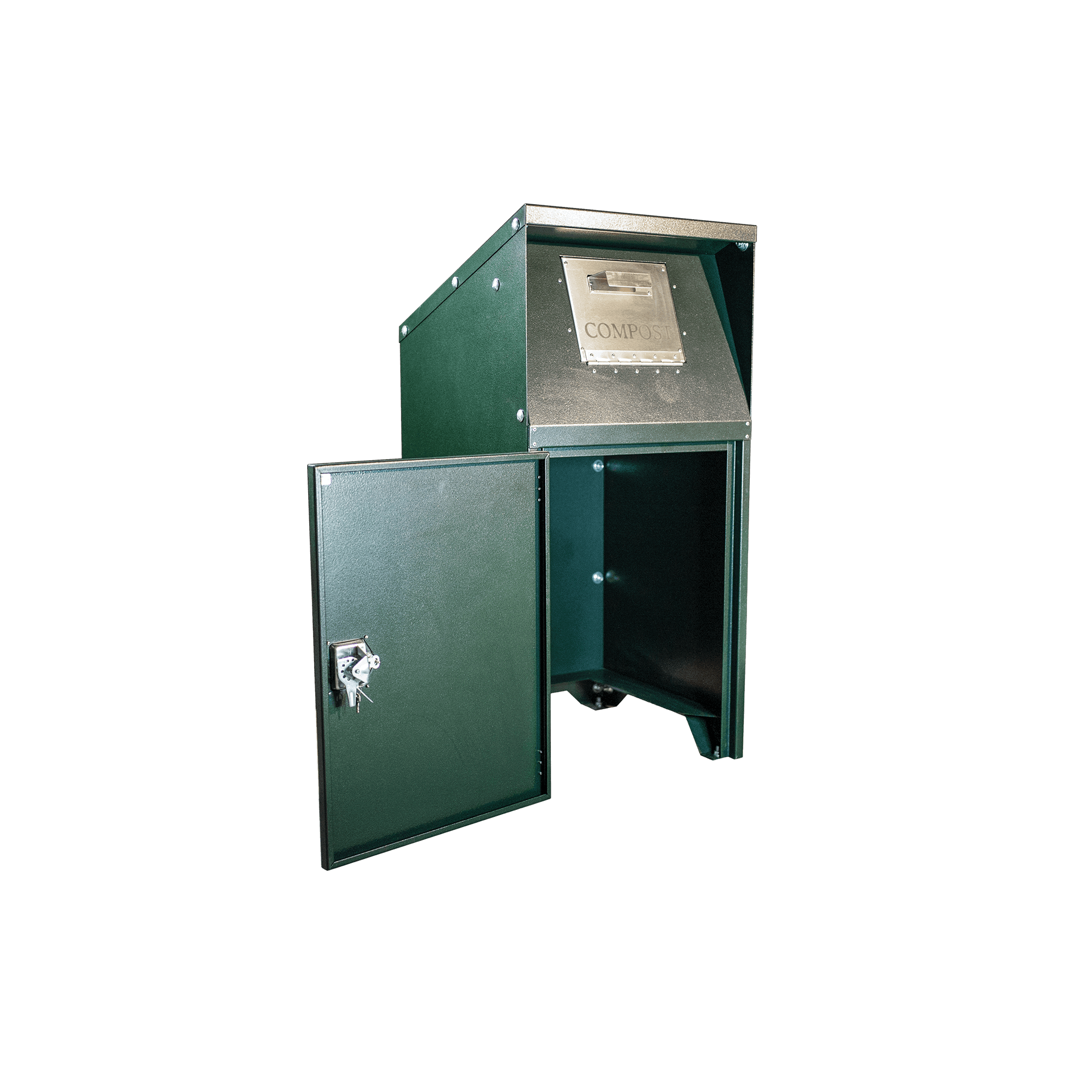 Compost Trash Enclosure - Open Empty - Play Green