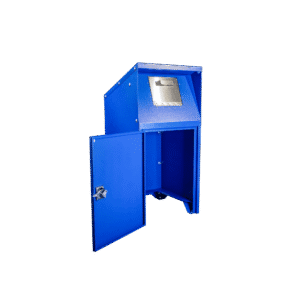 E-Waste Box - Front Open - Bright Blue