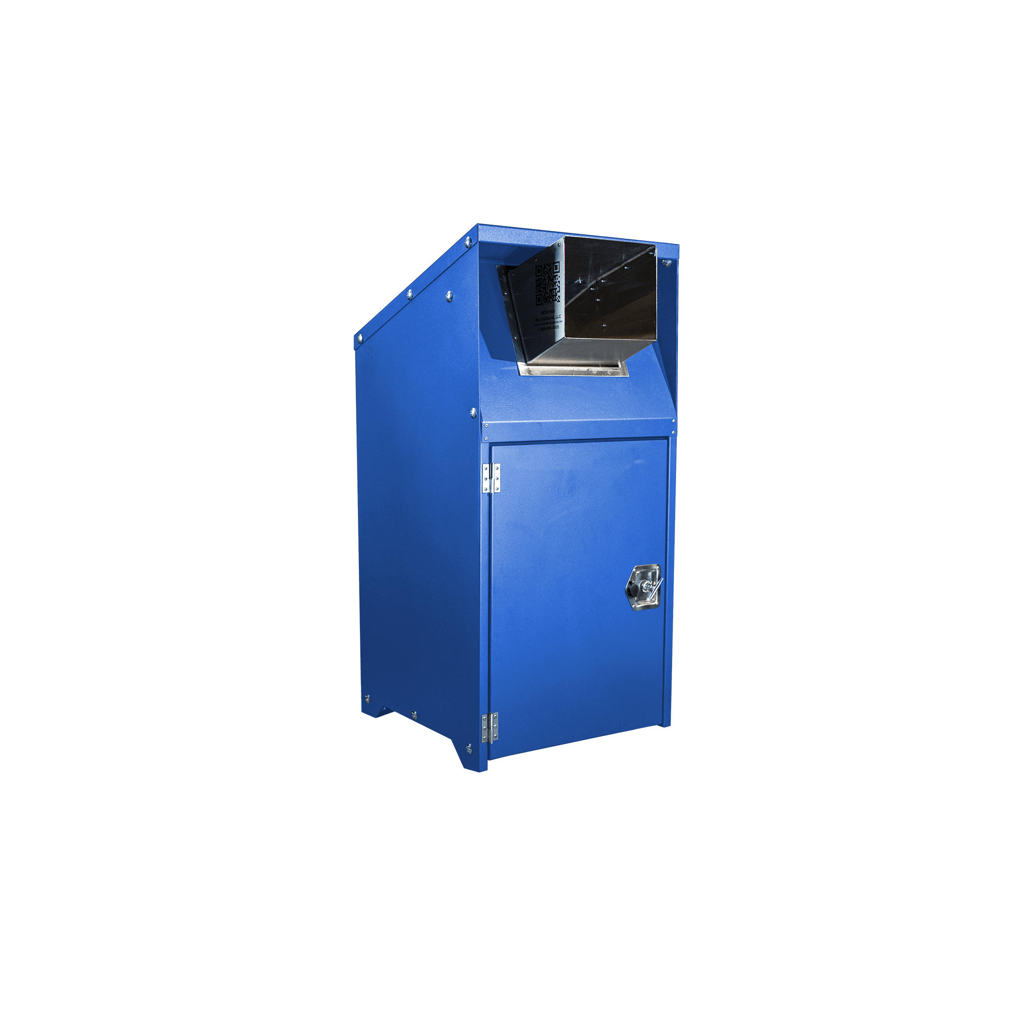 Hands-Free Trash Enclosure - Front - Bright Blue Hands-Free Trash Enclosure - Front - Bright Blue