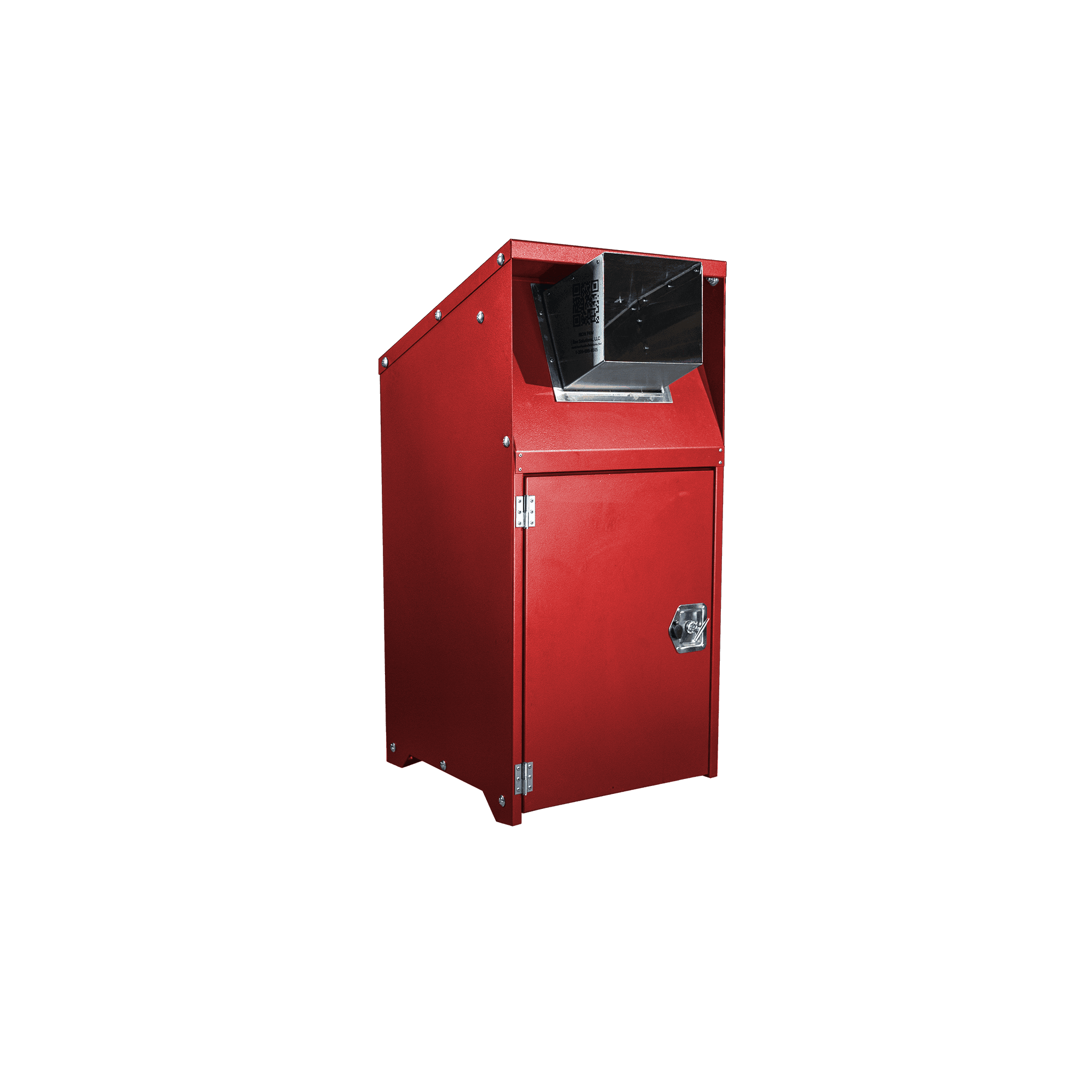 Hands-Free Trash Enclosure - Front - Scarlet Red Hands-Free Trash Enclosure - Front - Scarlet Red