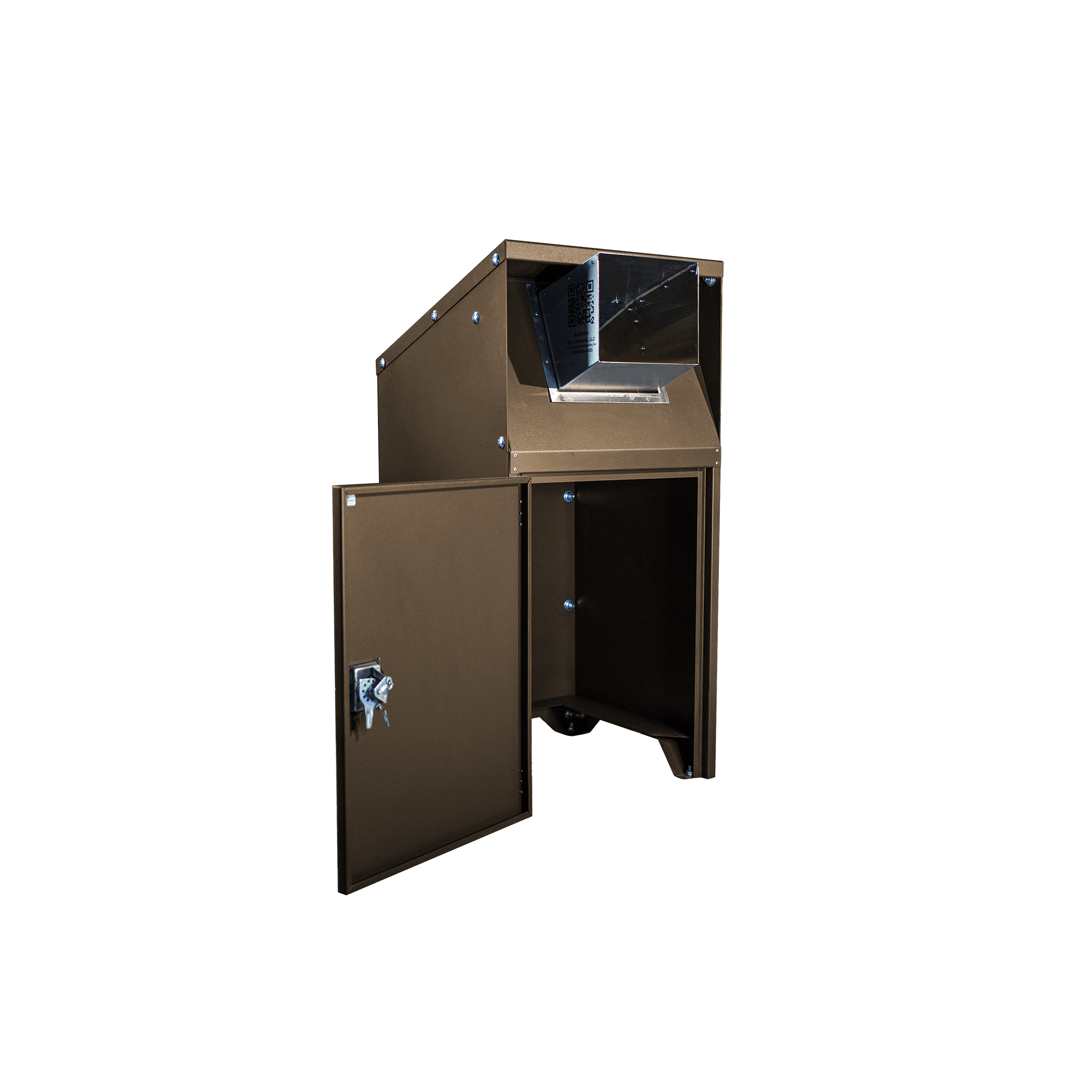 Hands-Free Trash Enclosure - Open - Crystal Brown Hands-Free Trash Enclosure - Open - Crystal Brown