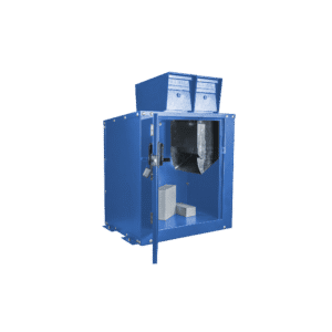 Parcel Box 2 Mailboxes - Bright Blue - Open