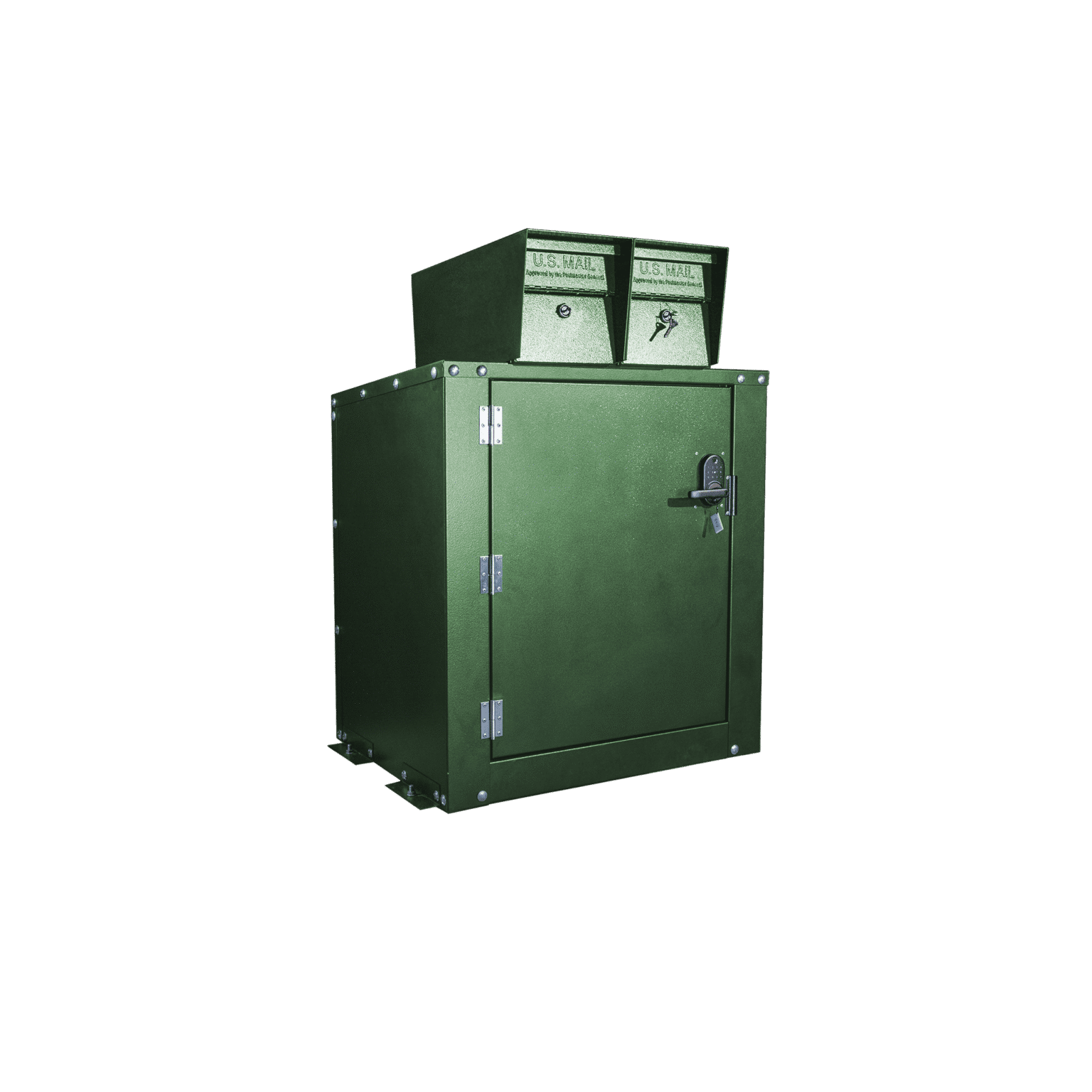 Parcel Box with 2 Mailboxes | Iron Paw Box Solutions